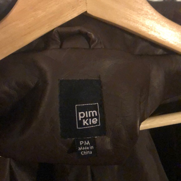 Brown pleather jacket - Picture 5 of 7